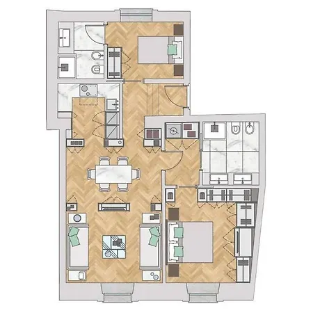 Two-Room Apartments With A Chic View Saló